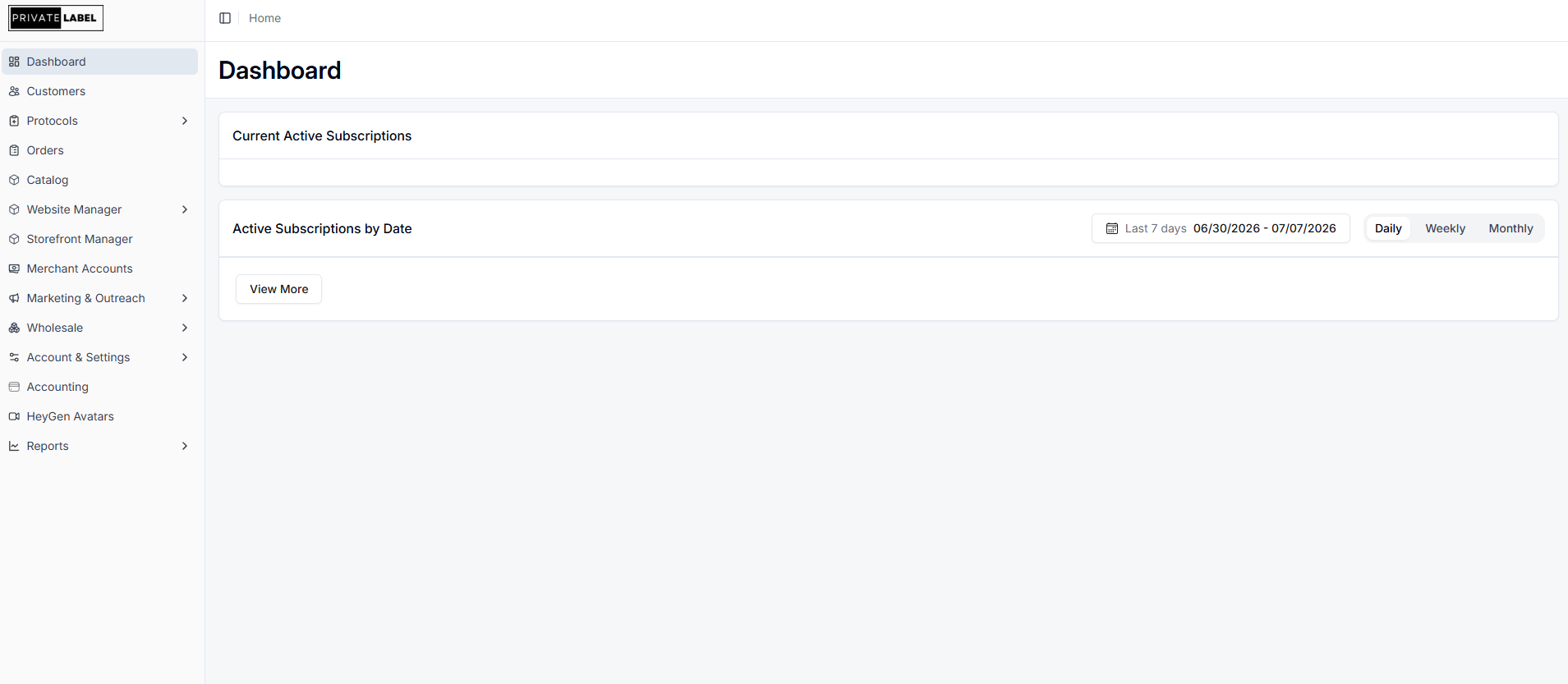 Distributor storefront and admin dashboard