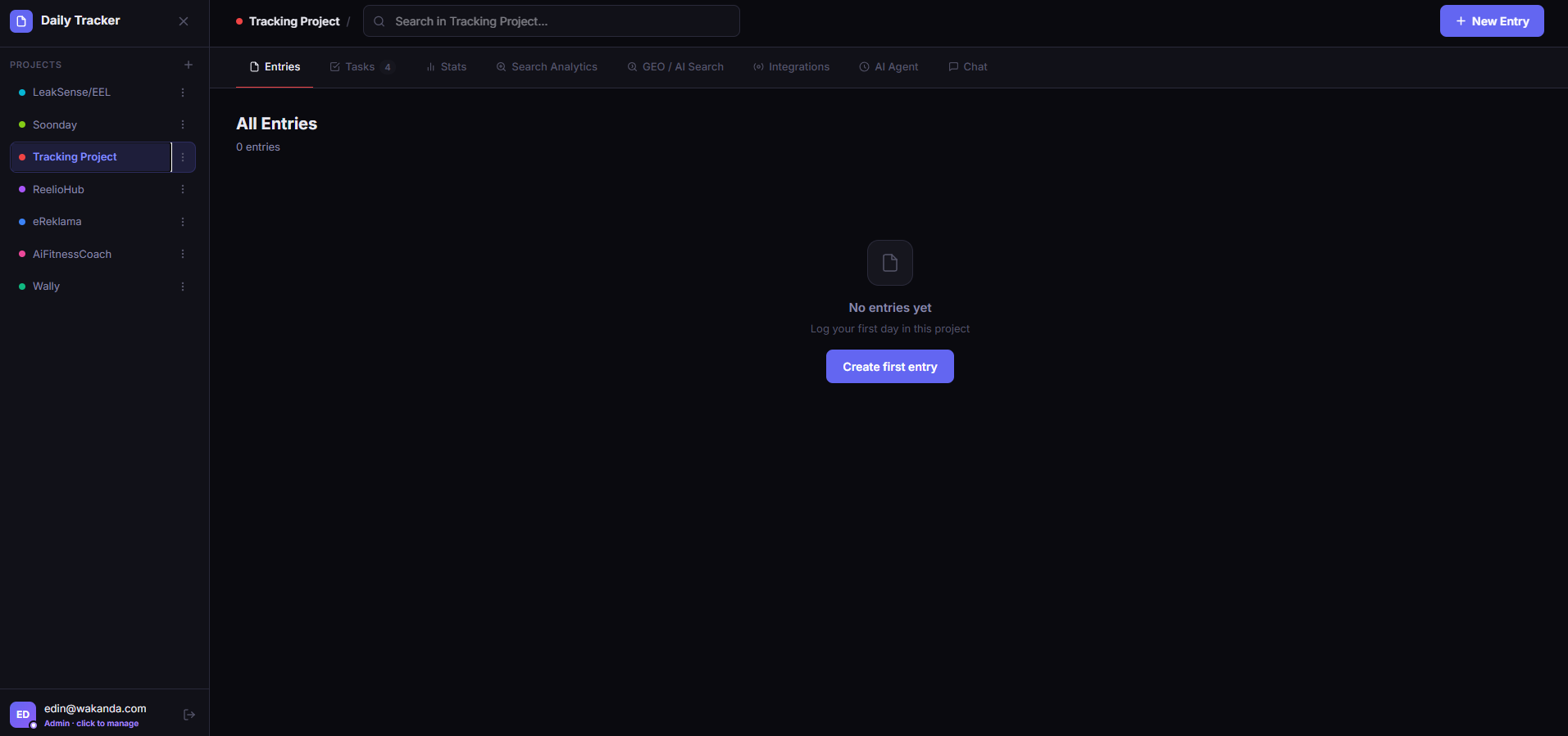 Dashboard metrics and geolocation views